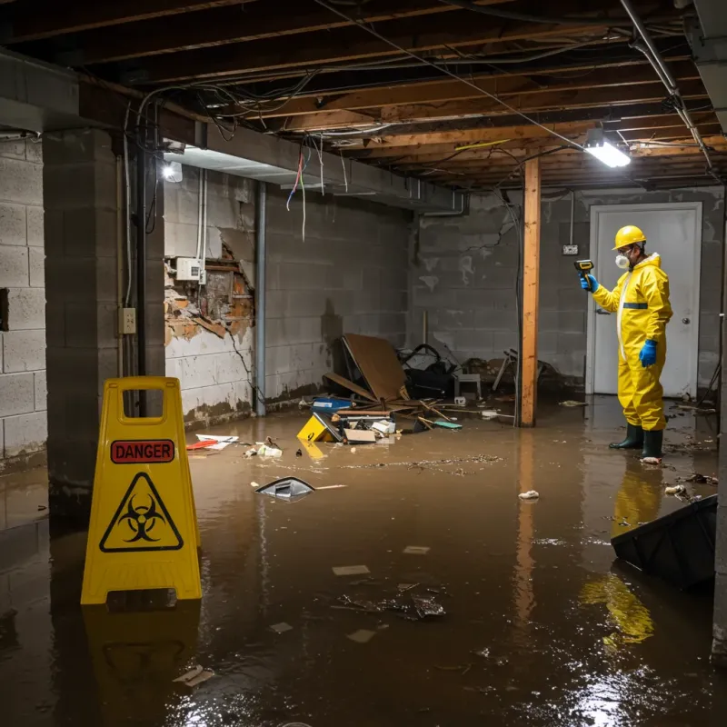 Flooded Basement Electrical Hazard in Glasgow, MT Property