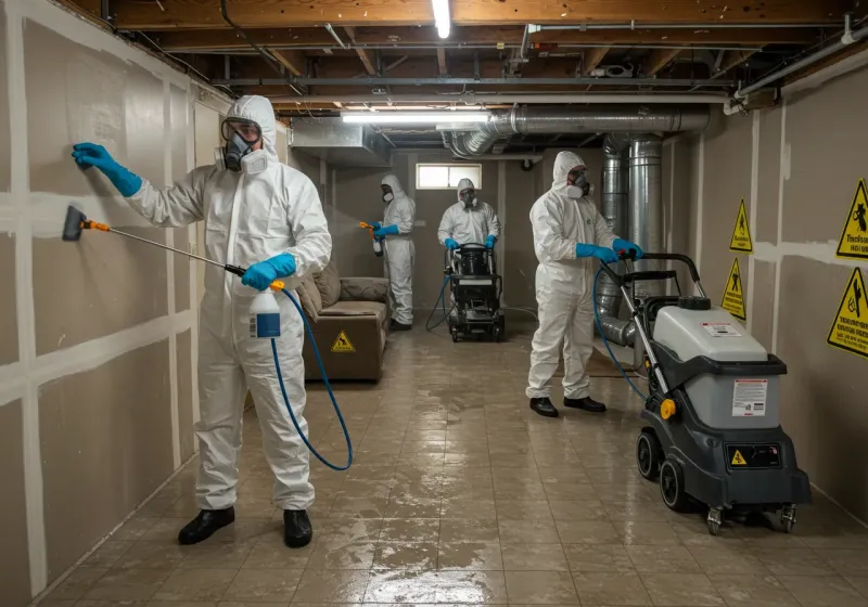 Basement Moisture Removal and Structural Drying process in Glasgow, MT